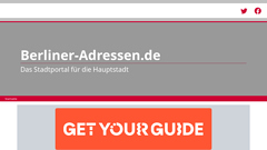 Regionalportal für Berlin - Adressen,Öffnungszeiten - Berliner-Adressen.de